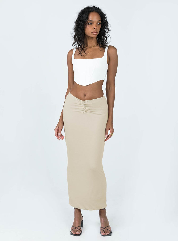 Elidy Maxi Skirt Beige