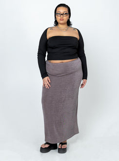 product Harriette Maxi Skirt Slate Grey Curve Princess Polly  Maxi 