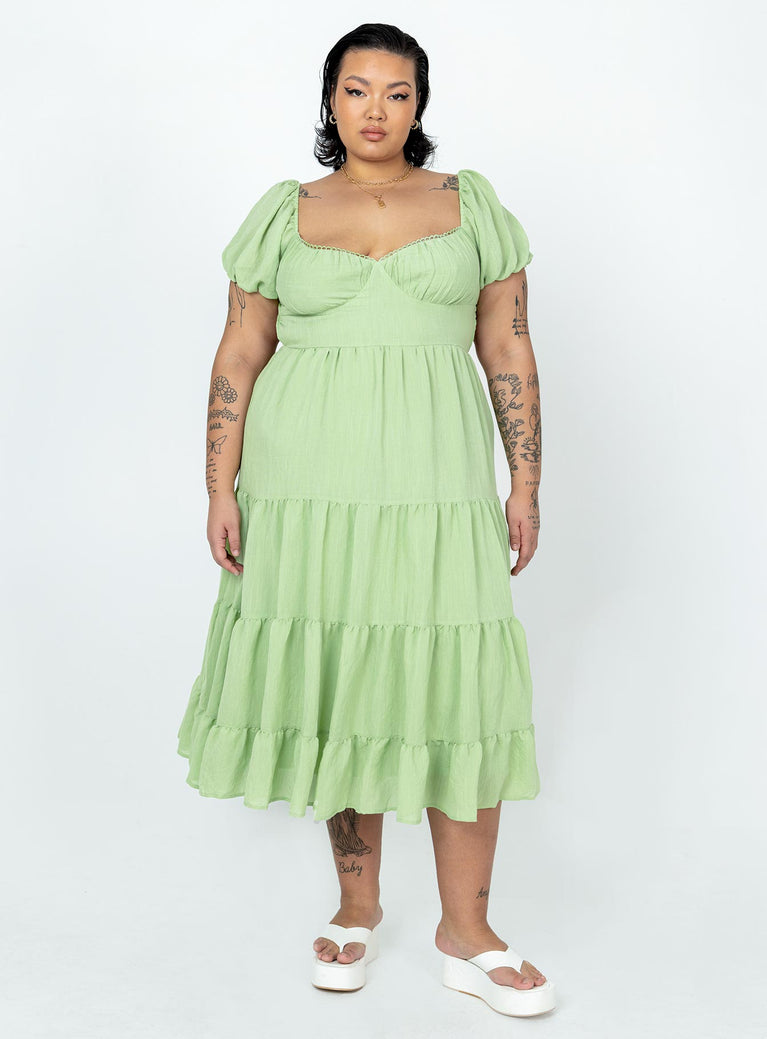 Danny Midi Dress Green Curve