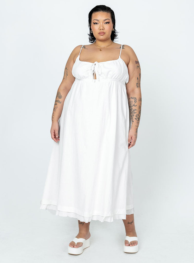 Empress Of Love Maxi Dress White Curve