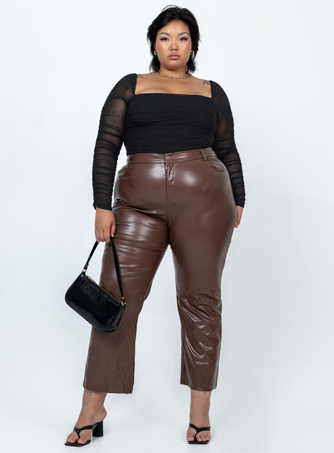product Princess Polly  Love Lies Pants Brown Curve
