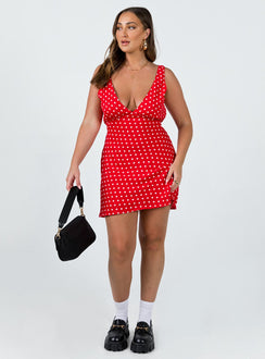 princess polly red polka dot dress Nellie Maxi Dress Red Polka Dot