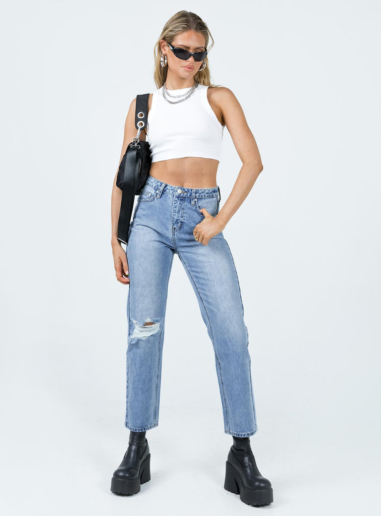 Princess Polly Love Lounge Ripped Jeans