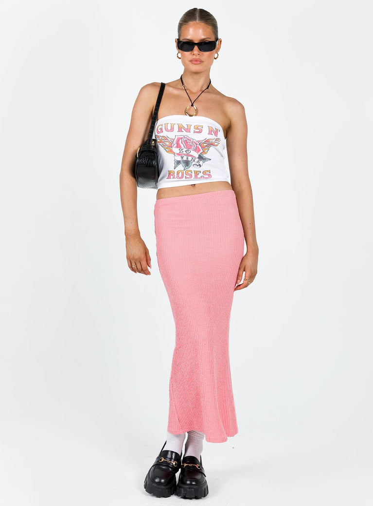 Jaynee Maxi Skirt Pink Princess Polly  Midi 