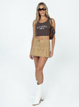 product Princess Polly Sleeveless Square Neck  Malibu 1976 Tank Top Brown