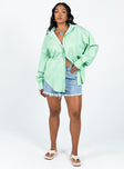 product Princess Polly Full Sleeves V-Neck  Swindon Shirt Green Stripe