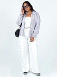 Relaxed fit jacket Lightweight material  Classic collar  Silver-toned hardware  Zip front fastening  Twin hip pockets  Elasticated cuffs & waistband 