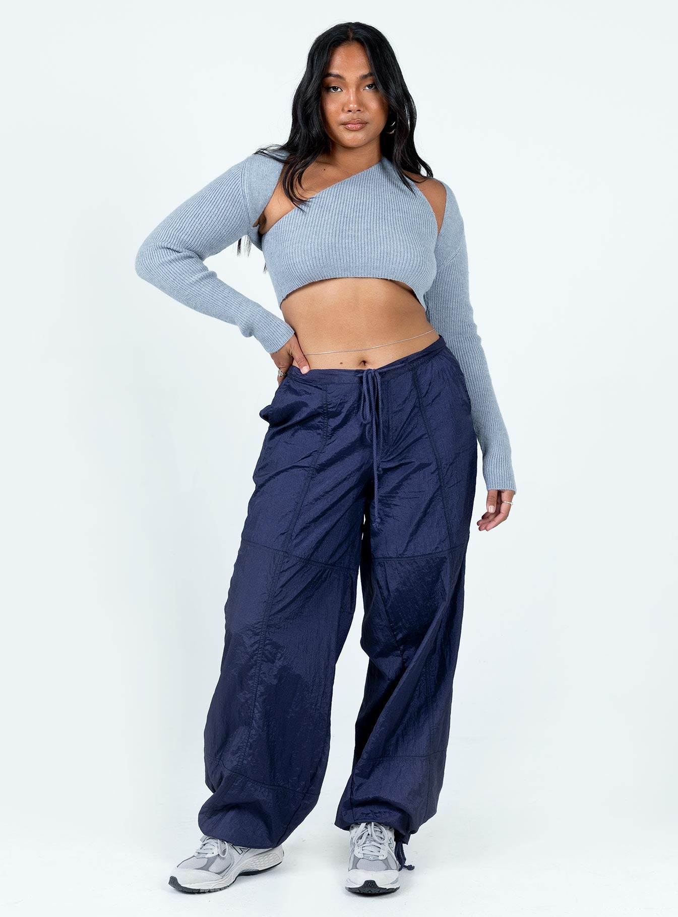 Natalee Sweater Blue Cropped 