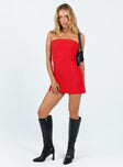 Strapless romper Folded neckline Inner silicone strip at bust Invisible zip fastening at back