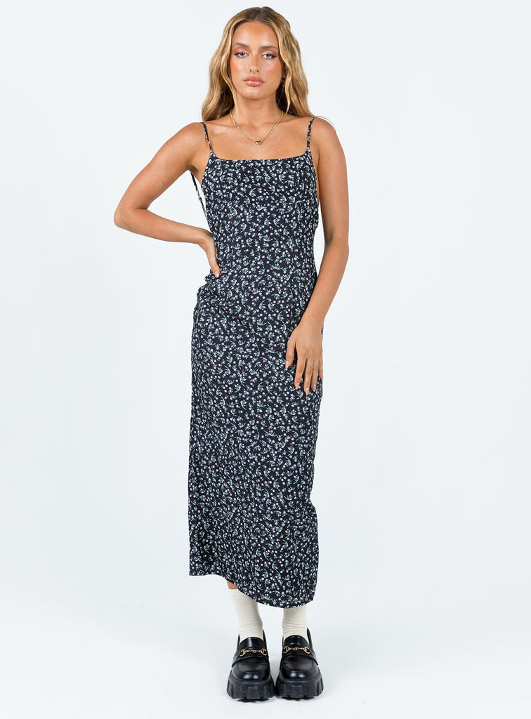 Arkana Maxi Dress Black Floral