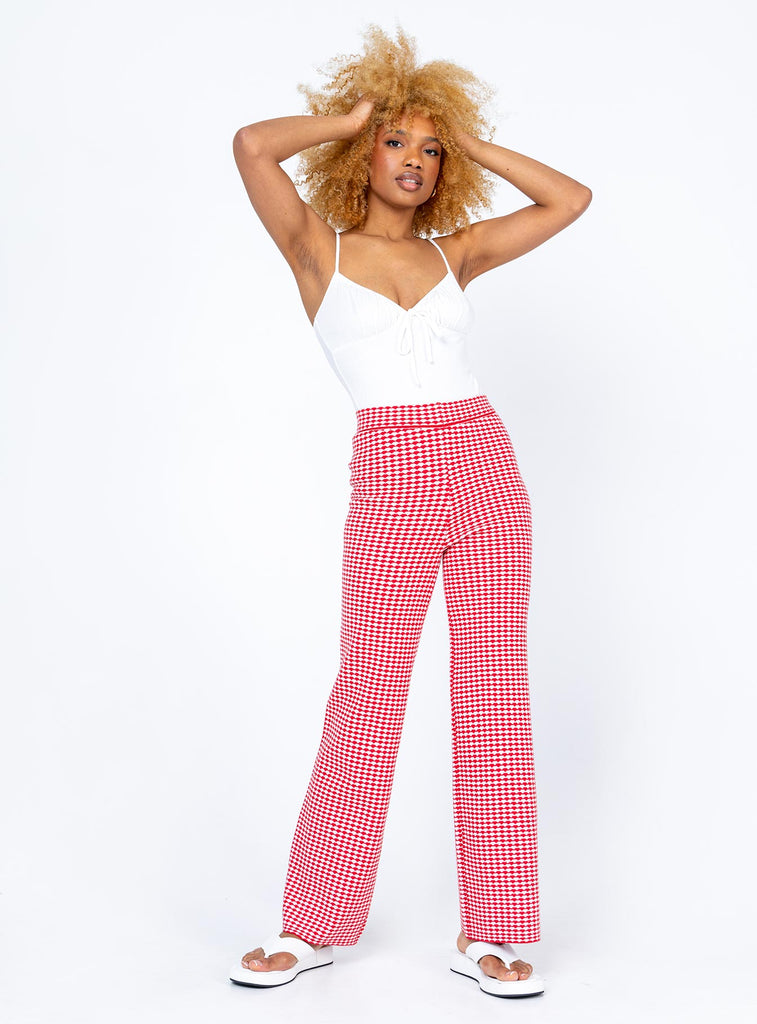 Love Galore Pants Red/White