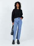 Brookside Sweater Black Princess Polly  Cropped 