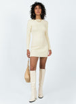 Nadine Long Sleeve Mini Dress Cream
