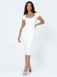 product Princess Polly Crew Neck  Ellisen Midi Dress White