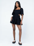 Princess Polly Square Neck  Dark Star Mini Dress Black