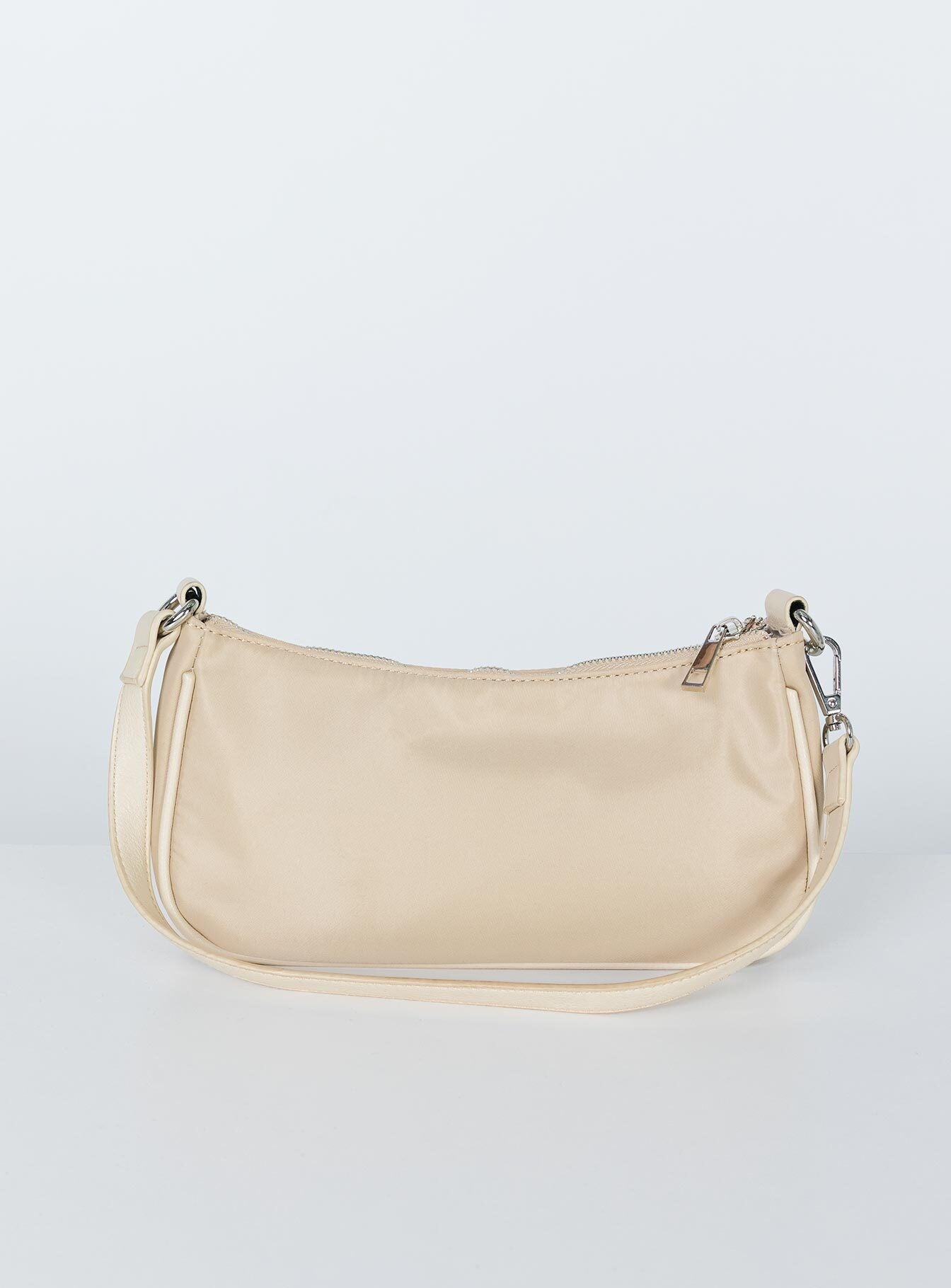 Peta & Jain Piper Bag Beige Nylon Silver Hardware