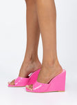 Orion Wedged Heels Pink Croc