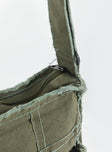 Crossbody bag Adjustable fixed crossbody strap Zip fastenings Two internal pockets Distressed detailing