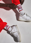 JGR & STN Double Play Socks White/Red