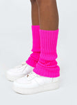 Legwarmers Soft knit material  Below the knee length  Good stretch 
