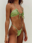 Summer Eco Nylon Bikini Bottoms Green