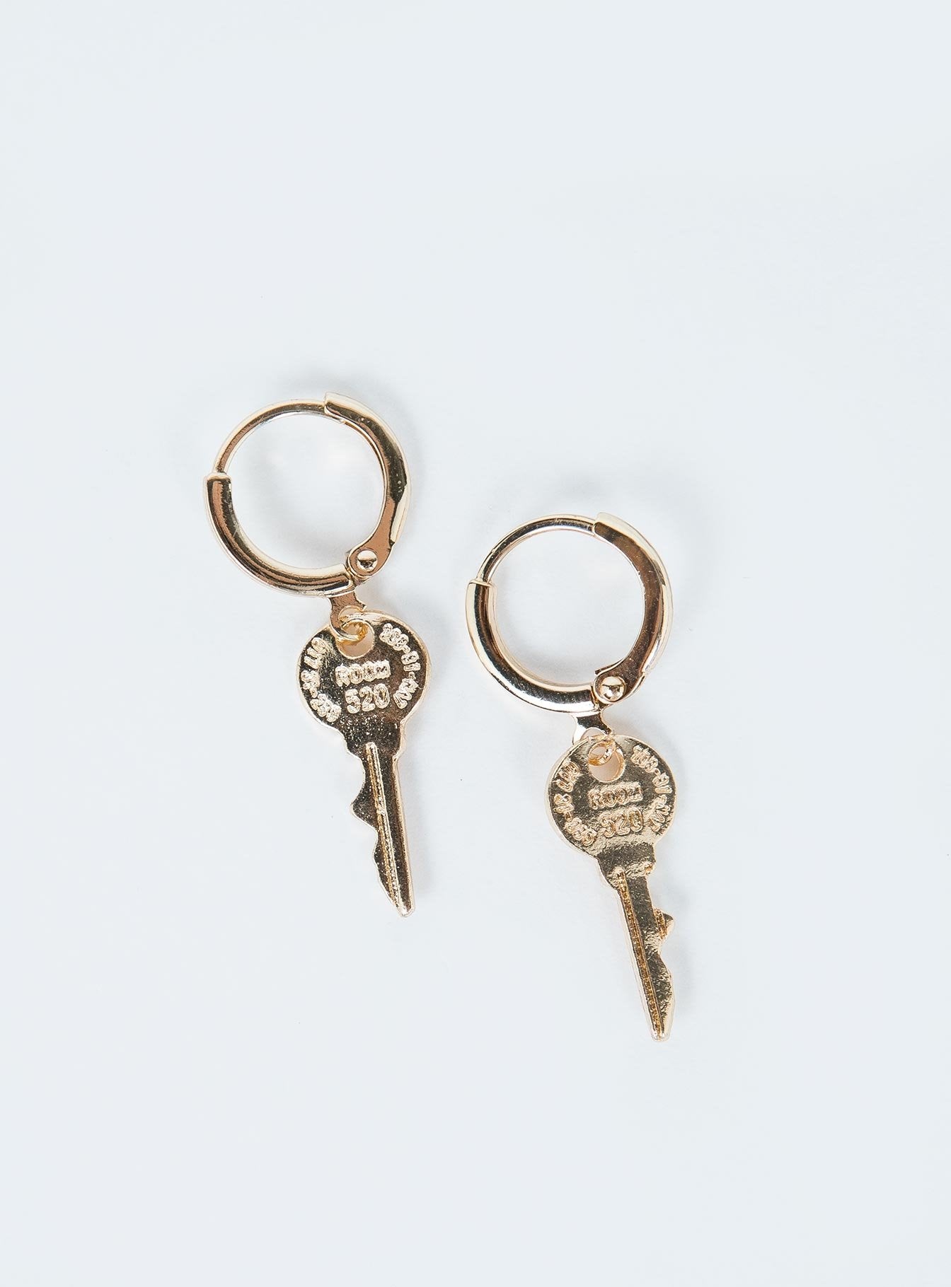 Key Earrings Gold