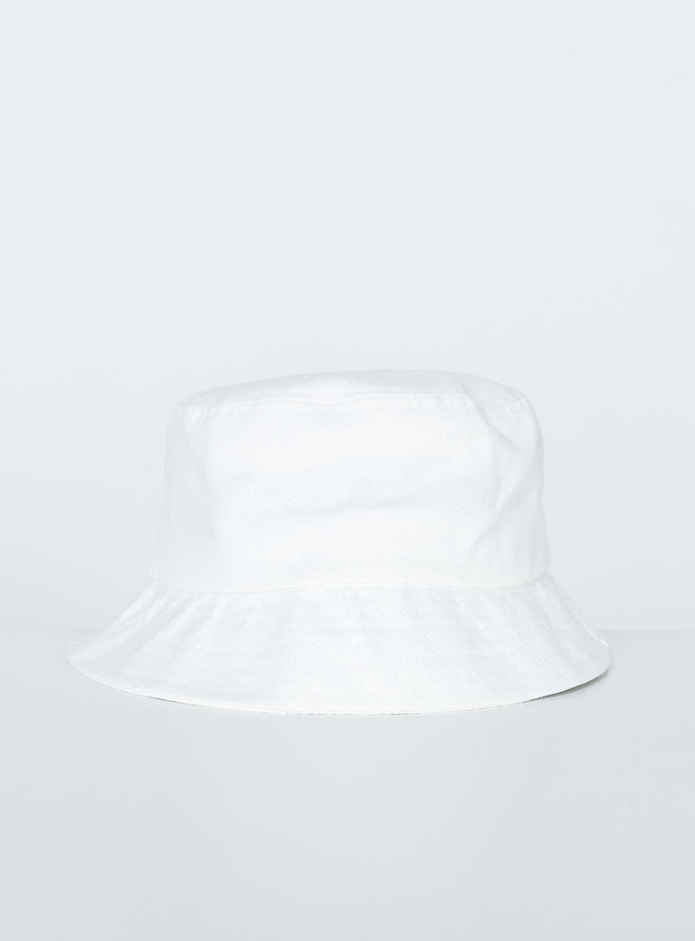 LIRA CLOTHING : Lira Decky Bucket Hat / size L - XL / white