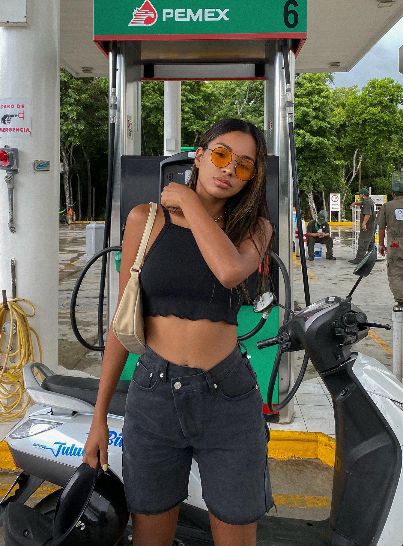 product Princess Polly Sleeveless Square Neck  TWIIN Lennon Tankini Top Black