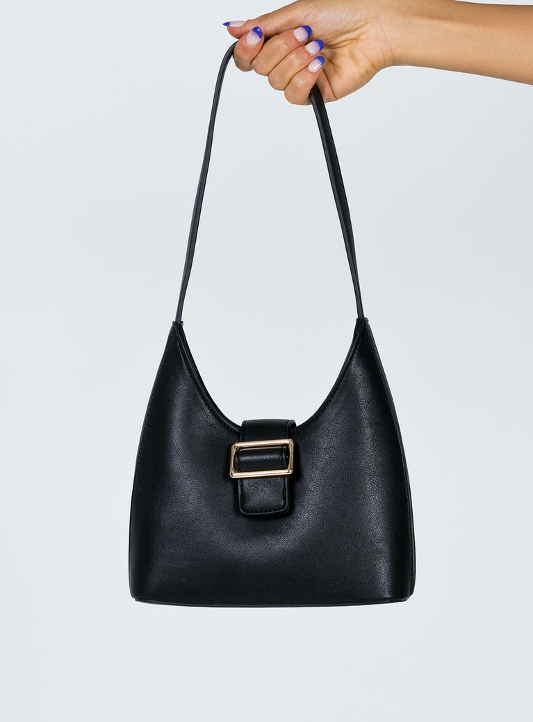 Small Harmony Black Leather Tote: Purse that Charges Phone