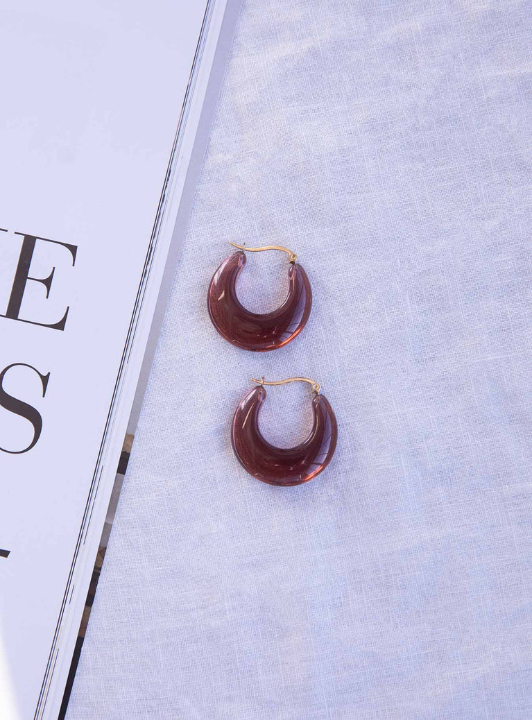 Medusa Earrings Gold / Amber