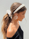 Hair pack Scrunchie Silky material Polka dot print Headband Thick design Lightweight