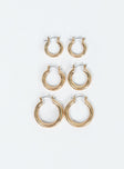 Yonce Earring Set Gold