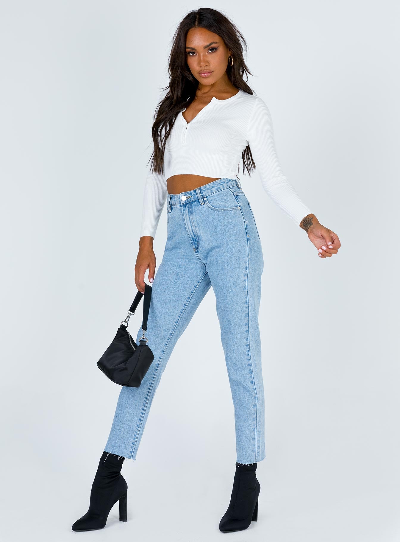 product Princess Polly Full Sleeves High Neck  Unwritten Love Top White