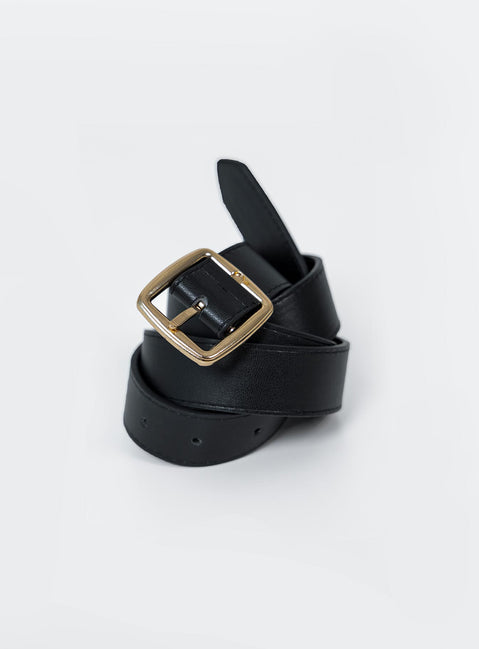 Belt Faux leather material  Gold-toned buckle