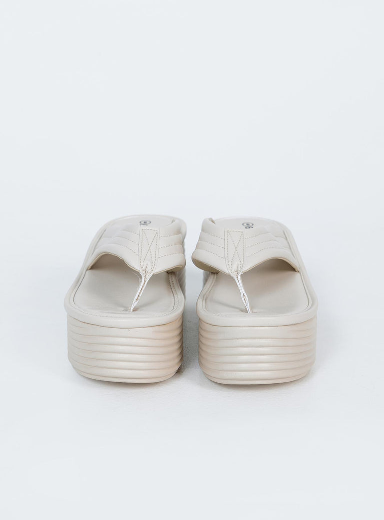 Lola Platform Sandals Beige