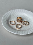 Rings Pack of five Varied styles