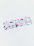 Headband Floral print Thick design Double lined Elasticated