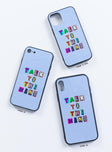 Talk To The Hand iPhone Case Blue Multi