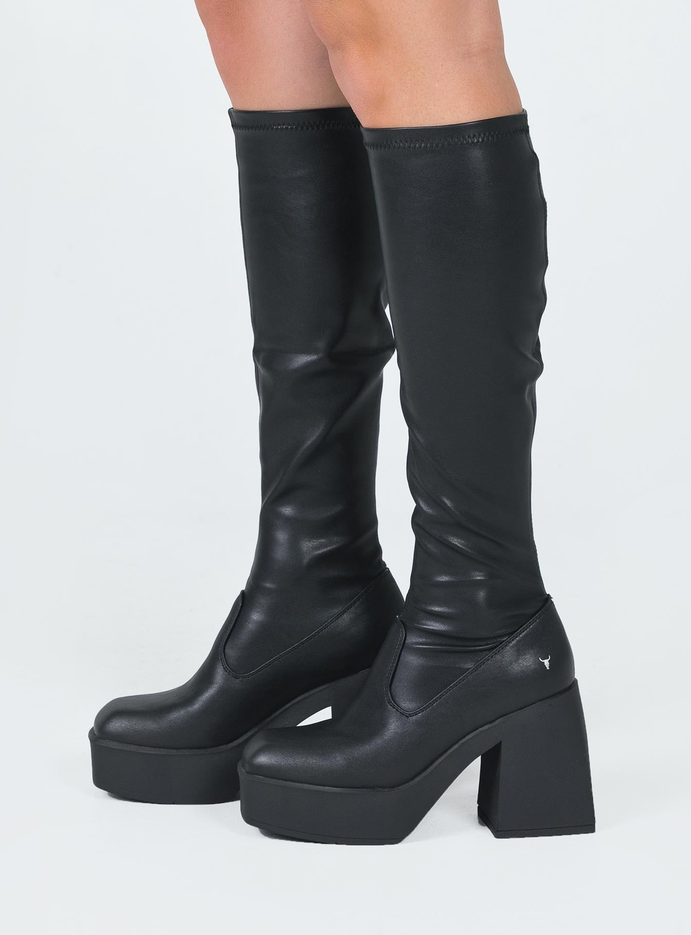 Windsor Smith BadGirls Black Stretch Sock Boots - SHOE US 6 / Black
