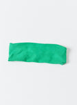 Green headband 100% cotton  Thick design Double lined Elasticated