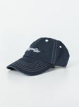 Dad cap Embroidered graphic Contrast stitching Adjustable back strap  OSFM