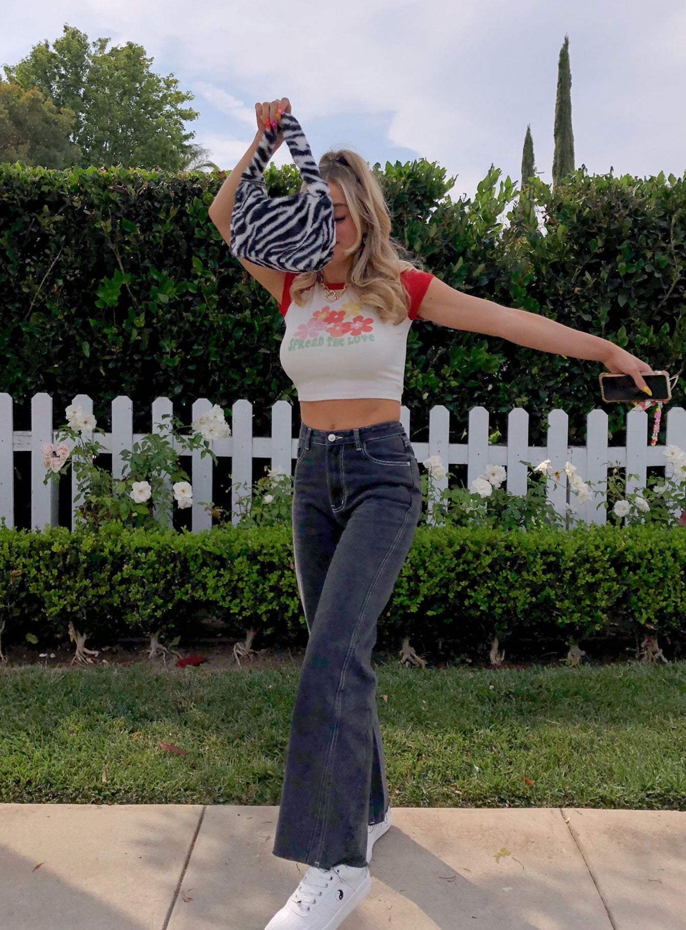 back view of model wearing Princess Polly Boundless Denim Jeans Black High Waisted 