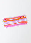 Headband  Princess Polly Exclusive Stripe print  Elasticised design  Fully lined 