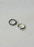 Ring set Pack of two Silver-toned