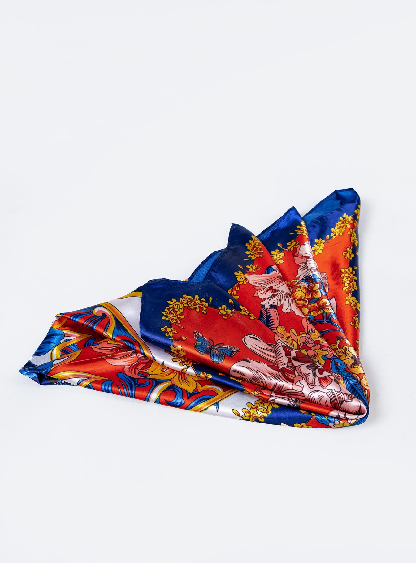 Milano Satin Scarf Navy