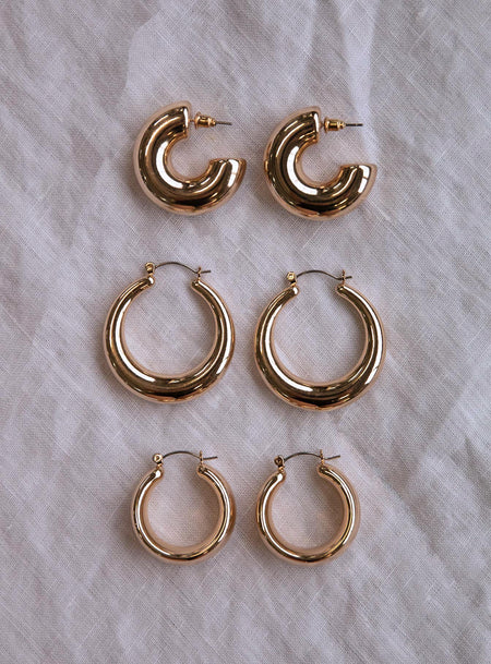 Princess polly gold hoops Clearance