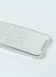 iPhone case Reflective back Graphic print Clear plastic sides