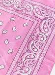 Pink bandana Paisley print