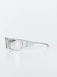 Sunglasses Princess Polly Exclusive 100% PC UV 400 Wrap around style  Semi-transparent reflective lenses  Lightweight 