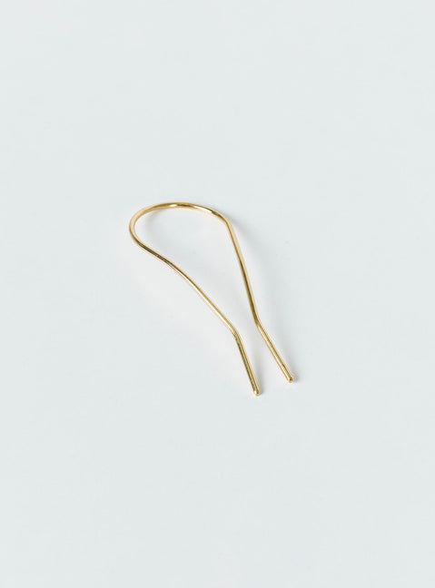 Hair pin Designed to be invisible when worn Gold-toned Lightweight